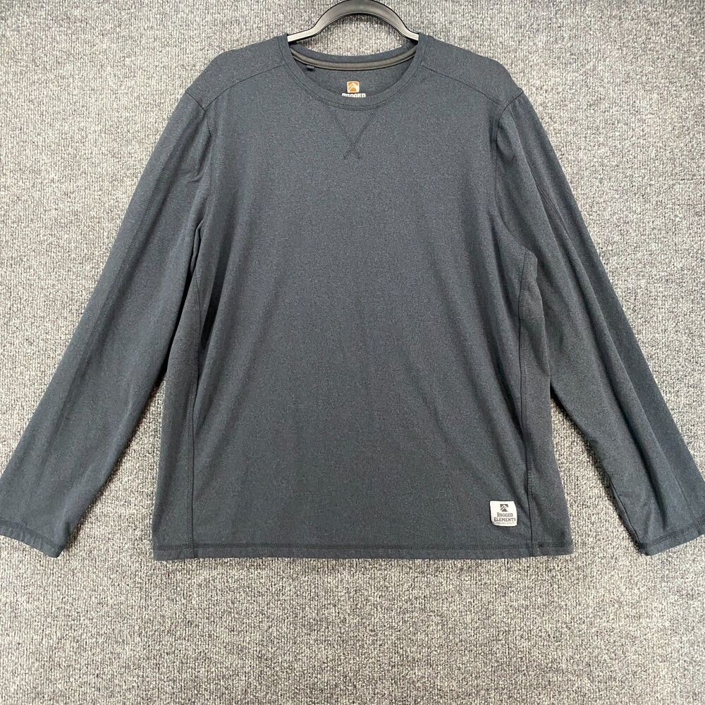 Rugged Elements Sweater Men L Blue Crew Neck Long Sleeve Casual Workwear Outdoor
